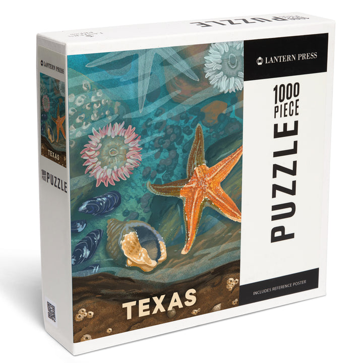 Texas, Painterly, Tiny World Huge Wonders, Starfish and Shells, Jigsaw Puzzle