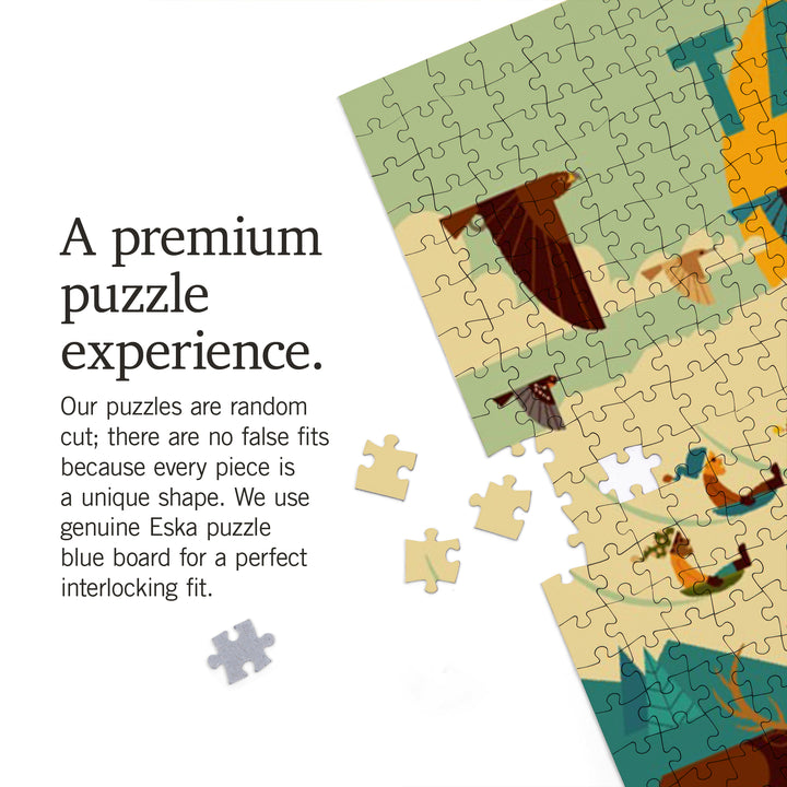 Lake Tahoe, California, Geometric, Tahoe, 1000 Piece Jigsaw Puzzle