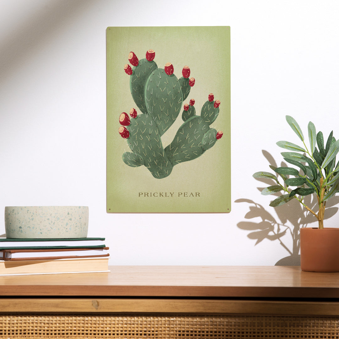 Prickly Pear, Vintage Flora, Wood Sign and Postcards