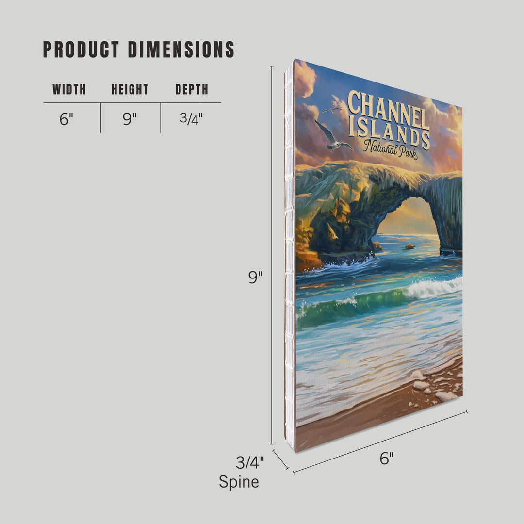 Lined 6x9 Journal, Channel Islands National Park, California, Oil Painting, Lay Flat, 193 Pages, FSC paper