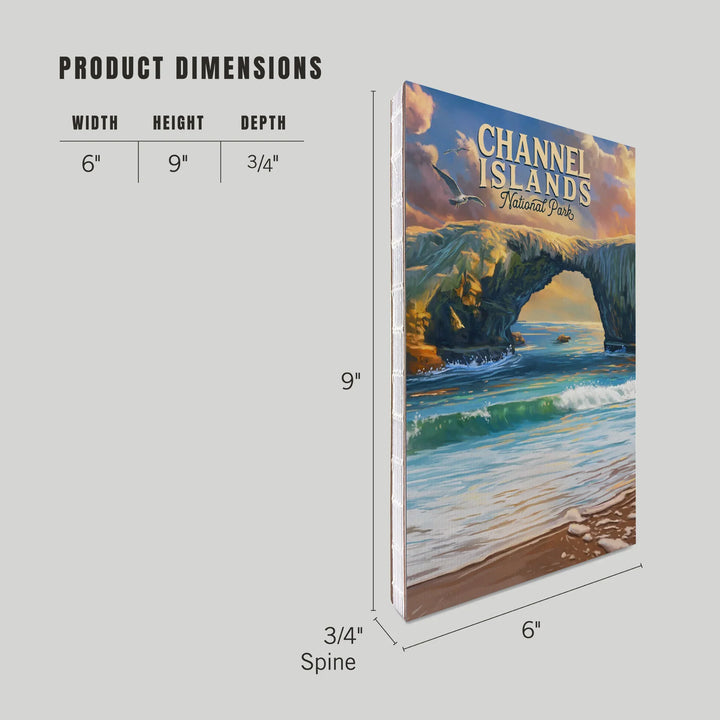 Lined 6x9 Journal, Channel Islands National Park, California, Oil Painting, Lay Flat, 193 Pages, FSC paper