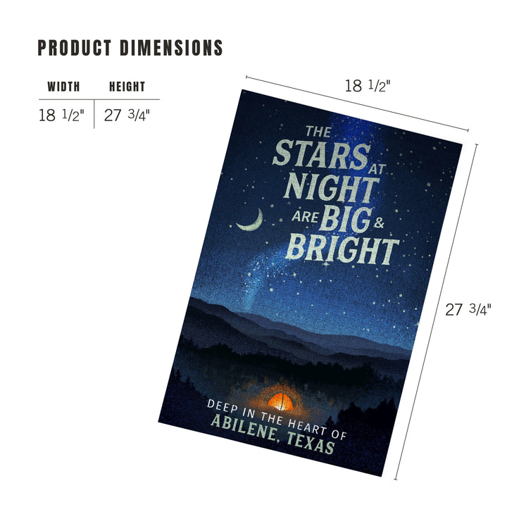 Abilene, Texas, The Stars at Night, Sleep Under the Stars, Tent and Night Sky, 1000 Piece Jigsaw Puzzle