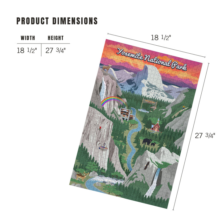 Yosemite National Park, California, Retro Views, Jigsaw Puzzle