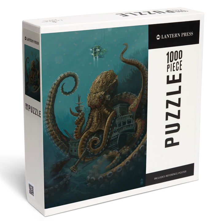 Octopus and Submersible, 1000 Piece Jigsaw Puzzle