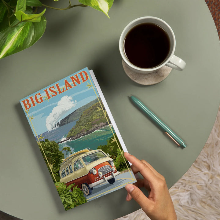 Lined 6x9 Journal, Hawaii Volcanoes National Park, Hawaii, Camper Van, Lay Flat, 193 Pages, FSC paper