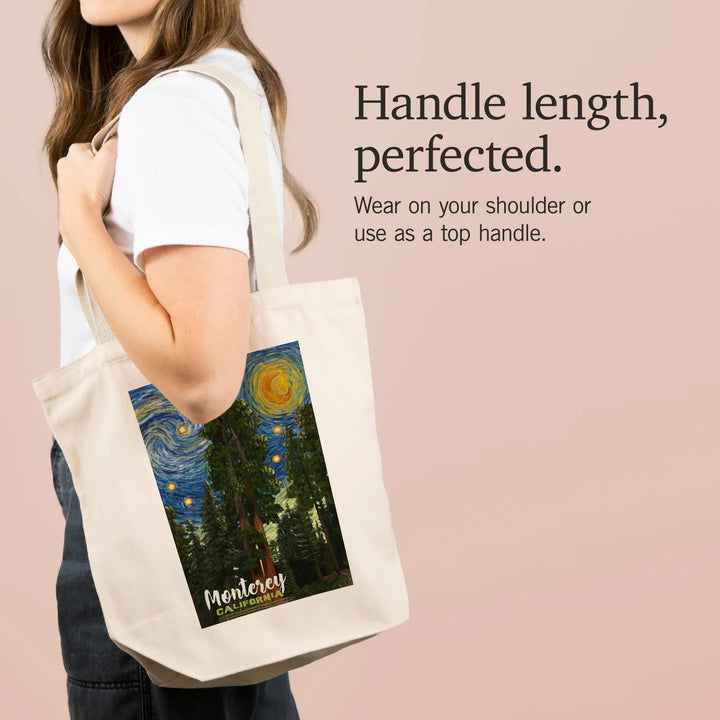 Monterey, California, Starry Night National Park Series, Tote Bag