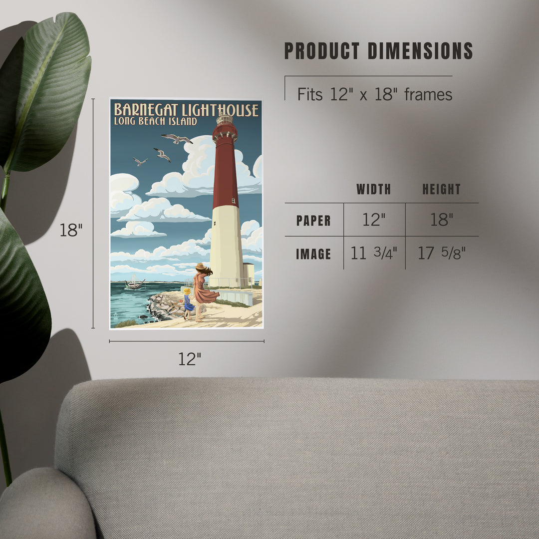 Long Beach Island, New Jersey, Barnegat Lighthouse, Art & Giclee Prints