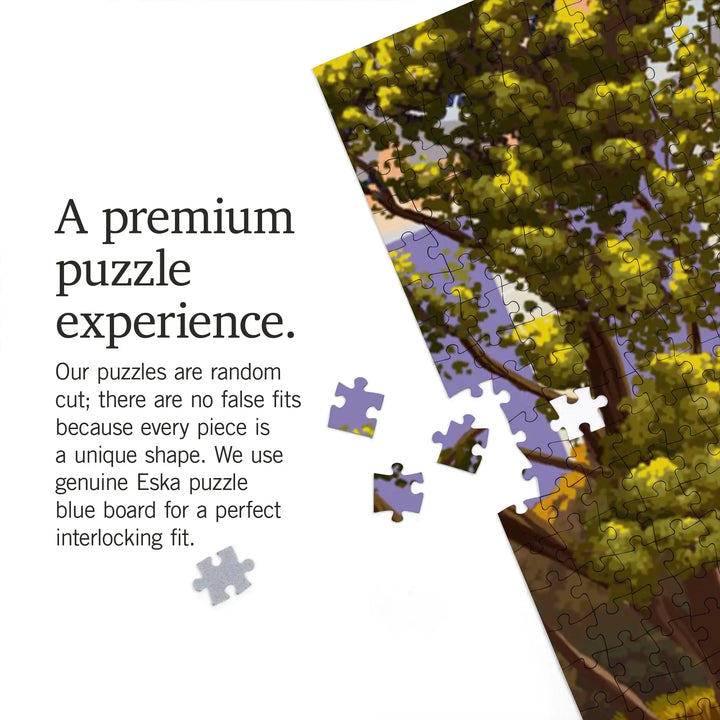 New York City, New York, Central Park Bridge, Painterly, Jigsaw Puzzle