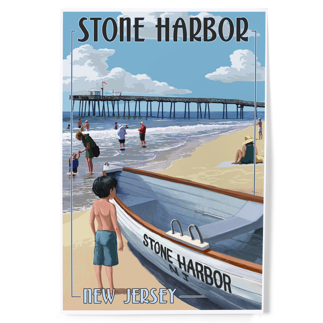 Stone Harbor, New Jersey, Lifeboat, Art & Giclee Prints
