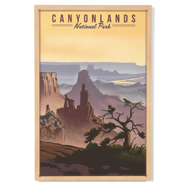 Canyonlands National Park, Utah, Lithograph National Park Series, Wood Signs and Postcards