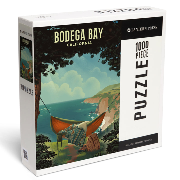Bodega Bay, California, Today's Office, Coastal Series, Hammock on Beach, Jigsaw Puzzle