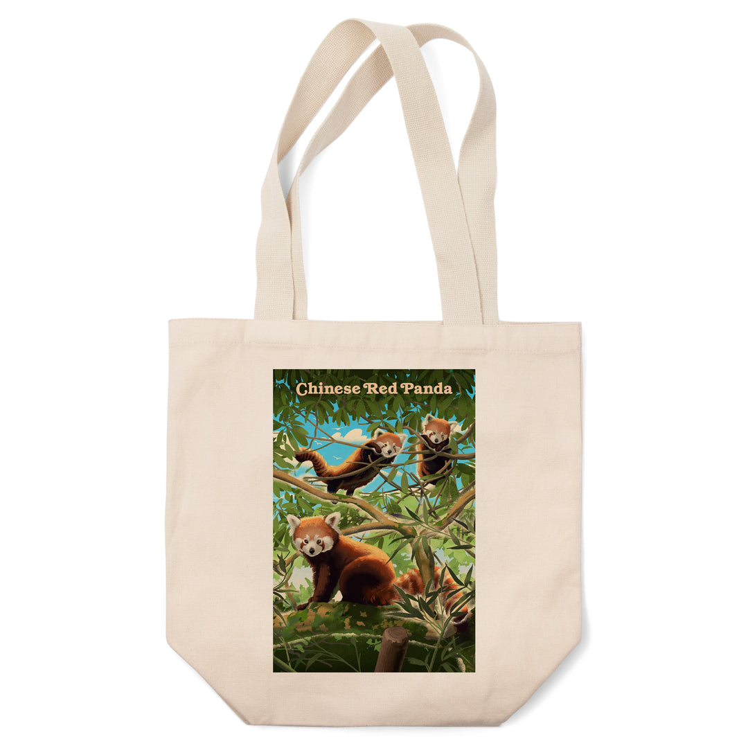 Lithograph Wildlife, Chinese Red Panda, Tote Bag