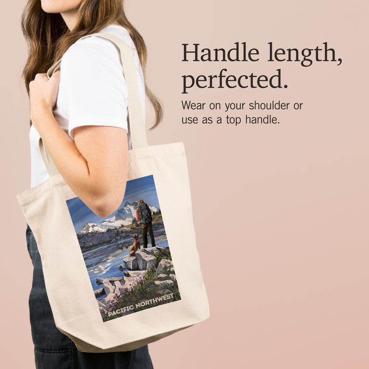 Pacific Northwest, Washington, Painterly, Get Out and Hike, Tote Bag