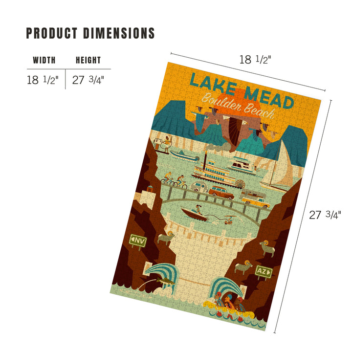 Lake Mead, Boulder Beach, Geometric (lp_archive), Jigsaw Puzzle