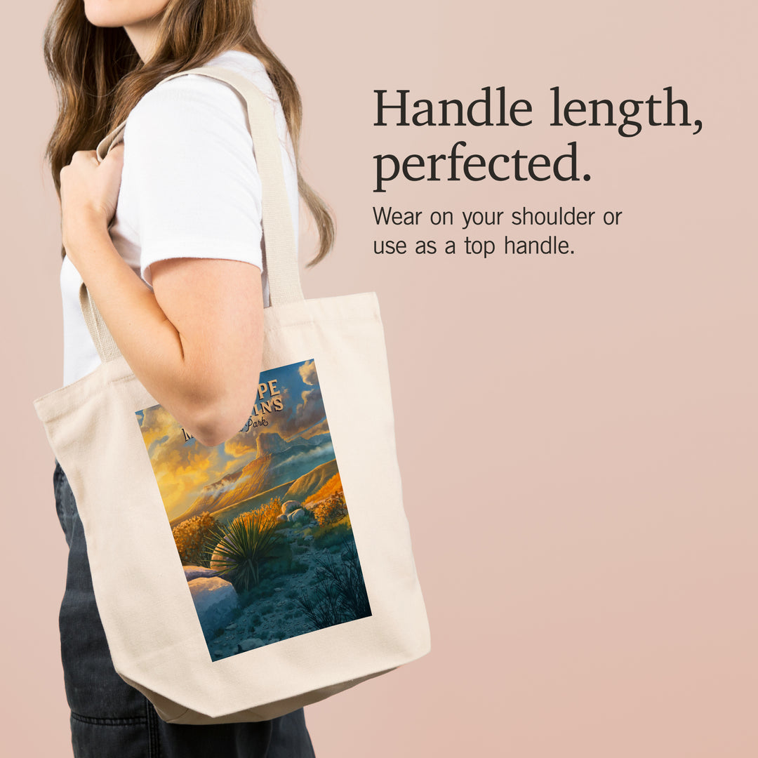 Guadalupe Mountains National Park, Oil Painting, Tote Bag