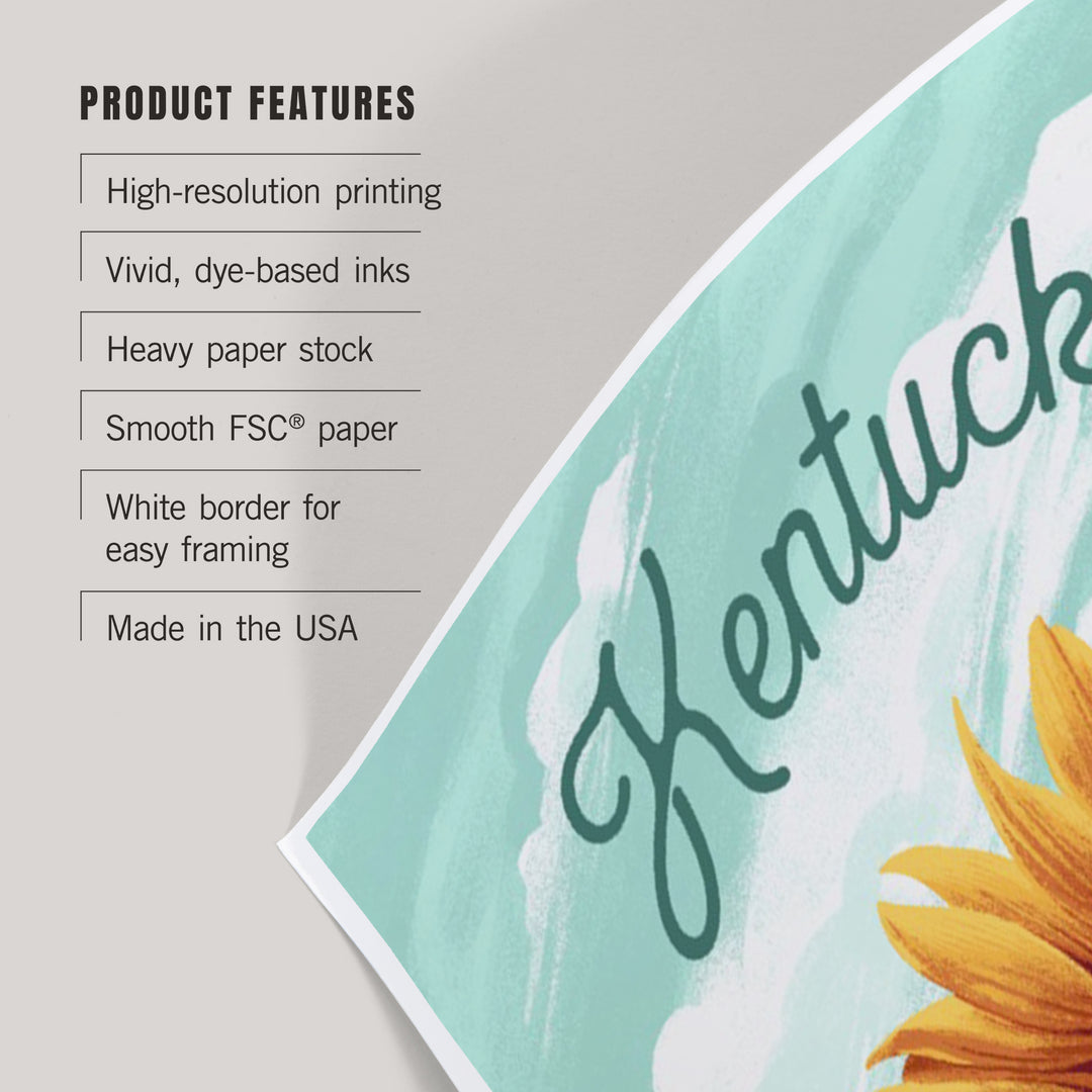 Kentucky, Dare to Bloom, Sunflower, Art & Giclee Prints