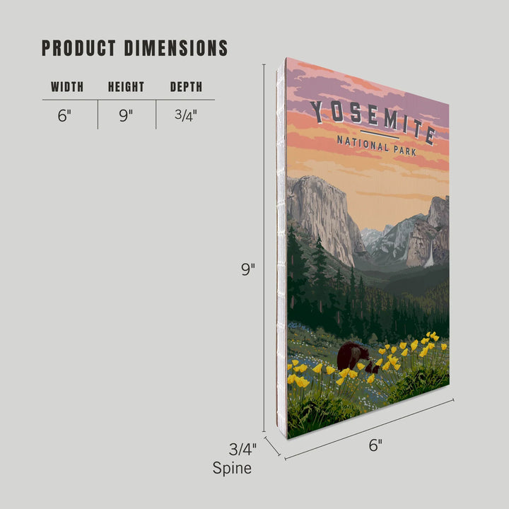 Lined 6x9 Journal, Yosemite National Park, Wildlife and Spring Flowers, Lay Flat, 193 Pages, FSC paper