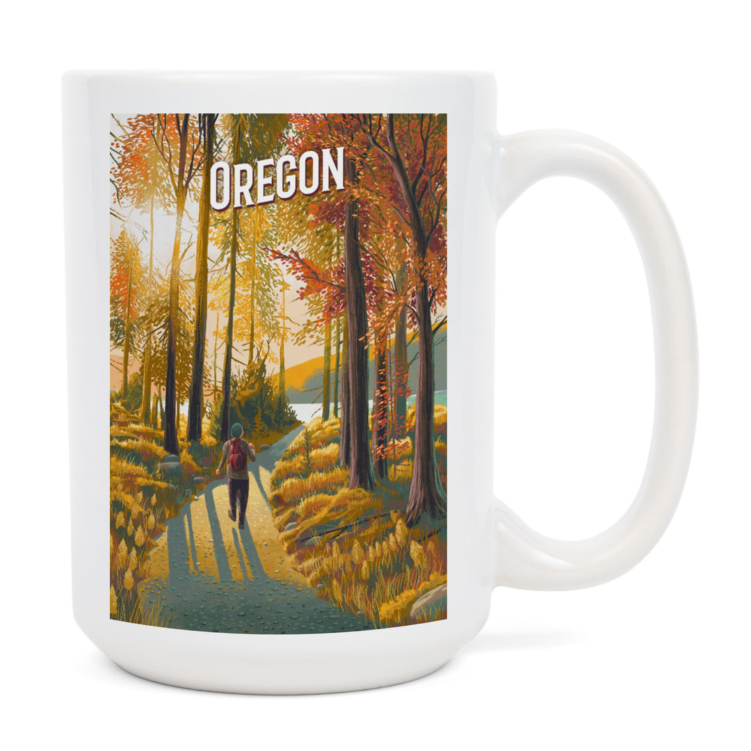 Oregon, Walk in the Woods, Day Hike, Ceramic Mug
