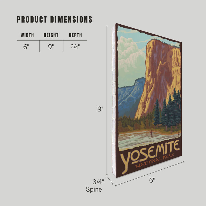 Lined 6x9 Journal, Yosemite National Park, California, El Capitan, Lay Flat, 193 Pages, FSC paper