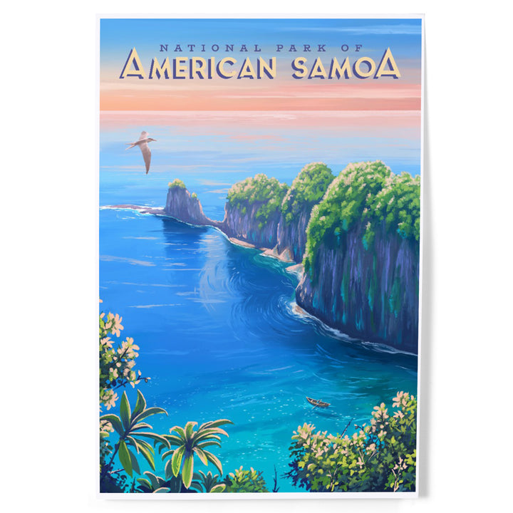 National Park of American Samoa, Oil Painting, Art & Giclee Prints