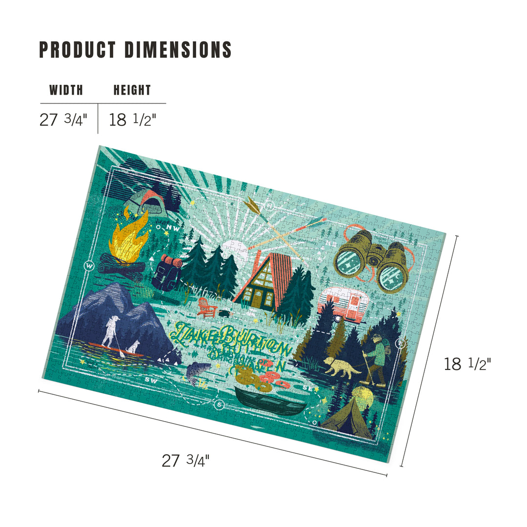 South Haven, Michigan, Lake Life Series, Collage, Landscape With Mountain, 1000 Piece Jigsaw Puzzle