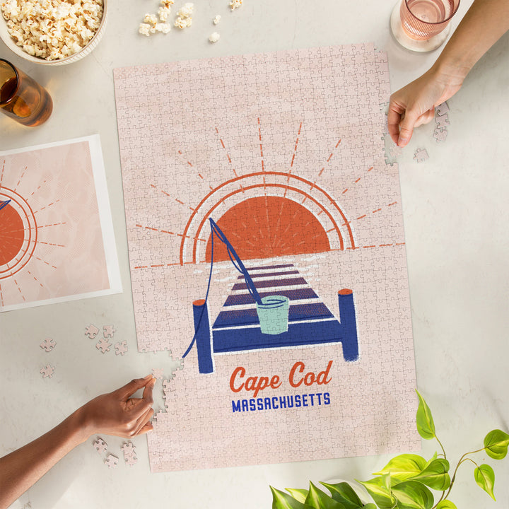 Cape Cod, Massachusetts, Dockside Series, Dock, 1000 Piece Jigsaw Puzzle