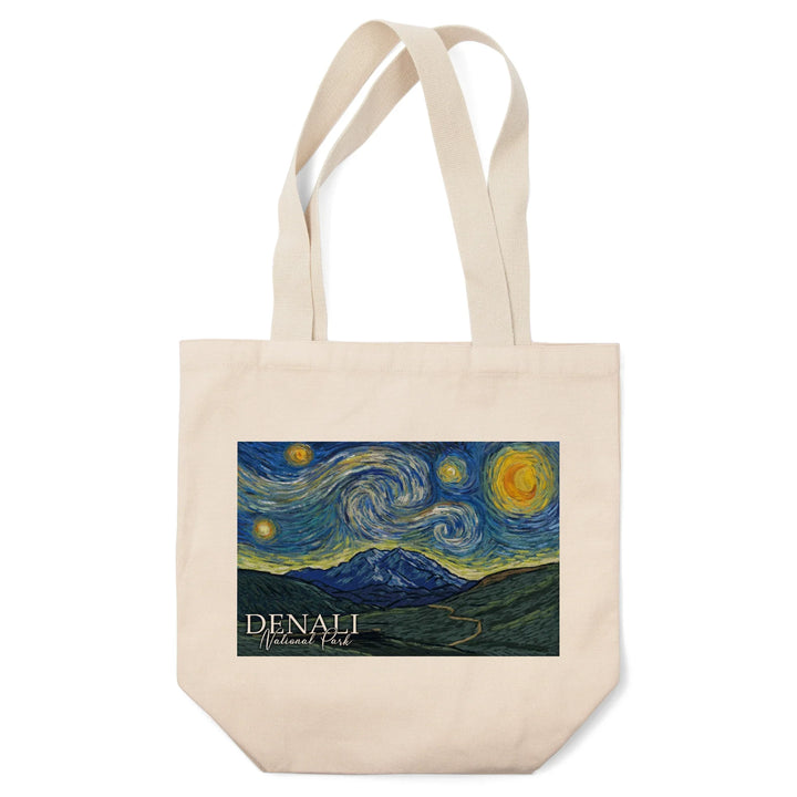 Denali National Park, Alaska, Starry Night National Park Series, Tote Bag