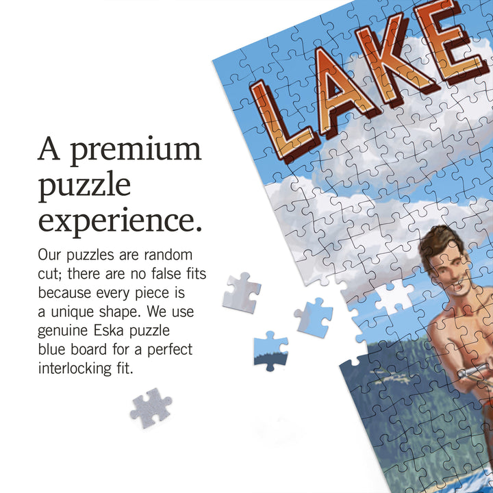 Lake George, New York, Water Skiing Scene, Jigsaw Puzzle