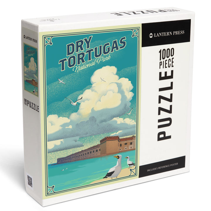 Dry Tortugas National Park, Florida, Lithograph, 1000 Piece Jigsaw Puzzle