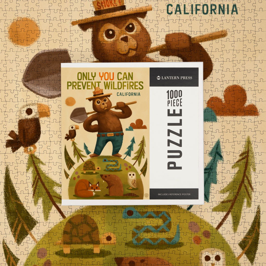 California, Smokey Bear with Shovel, Only You can prevent Wildfires, Jigsaw Puzzle