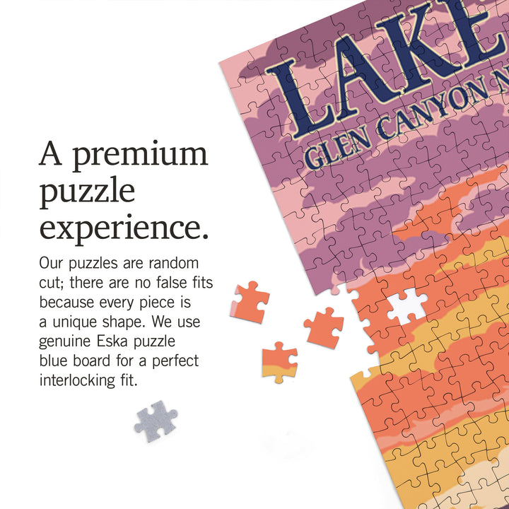Lake Powell, Gunsight Canyon and Sunset, Jigsaw Puzzle