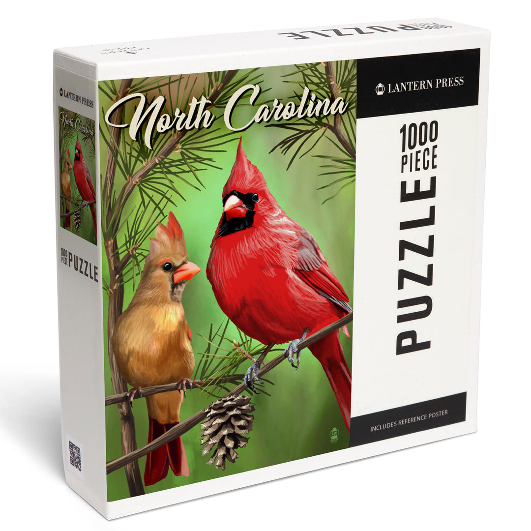 North Carolina, Cardinals, Summer, Jigsaw Puzzle