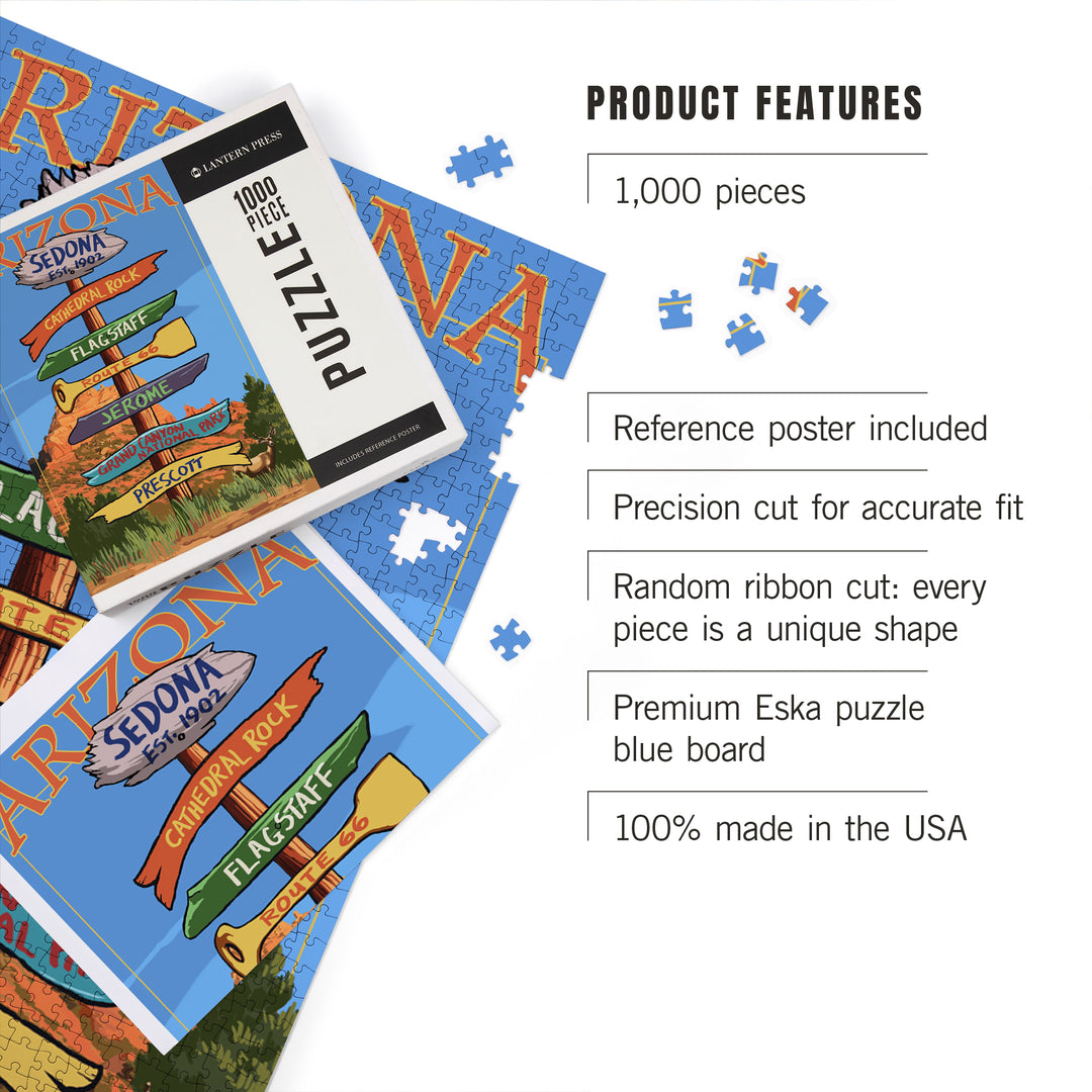 Sedona, Arizona, Destination Signpost, Jigsaw Puzzle