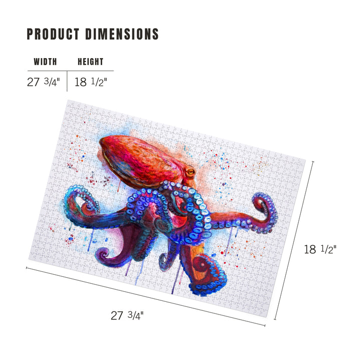 Octopus, Watercolor, 1000 Piece Jigsaw Puzzle