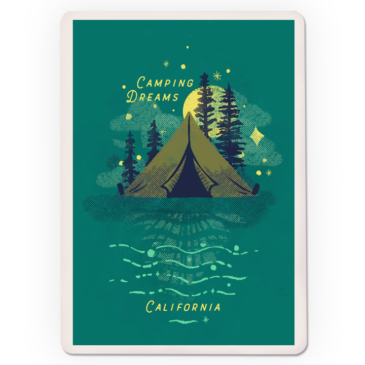 Playing Cards, California, Lake Life Series, Camping Dreams, 52 Card Deck with Jokers in Box, Unique Art