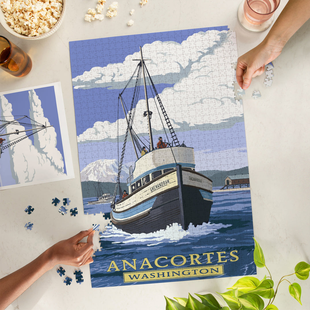 Anacortes, Washington, Painterly, Shenandoah, Jigsaw Puzzle