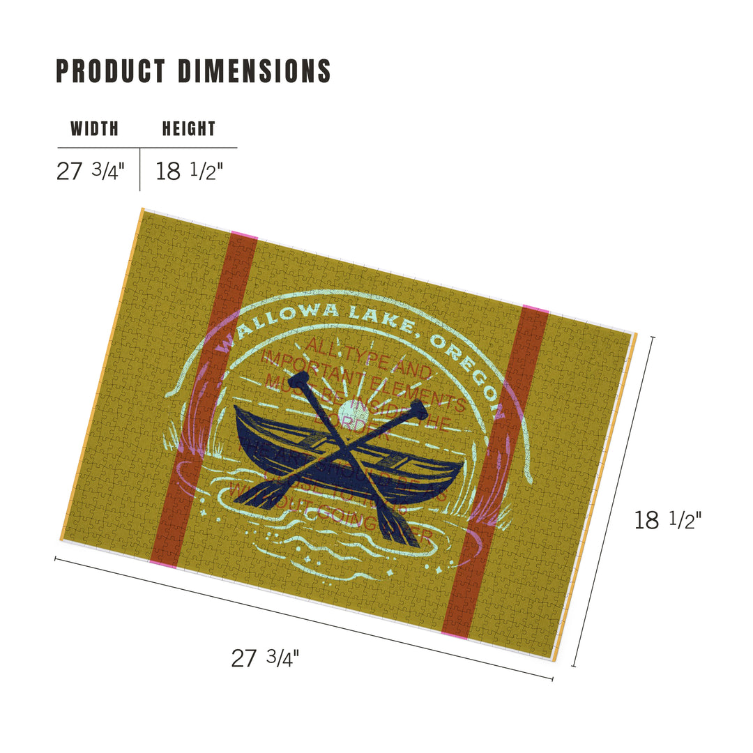 Wallowa Lake, Oregon, Lake Life Series, Slow Down Summer, 1000 Piece Jigsaw Puzzle