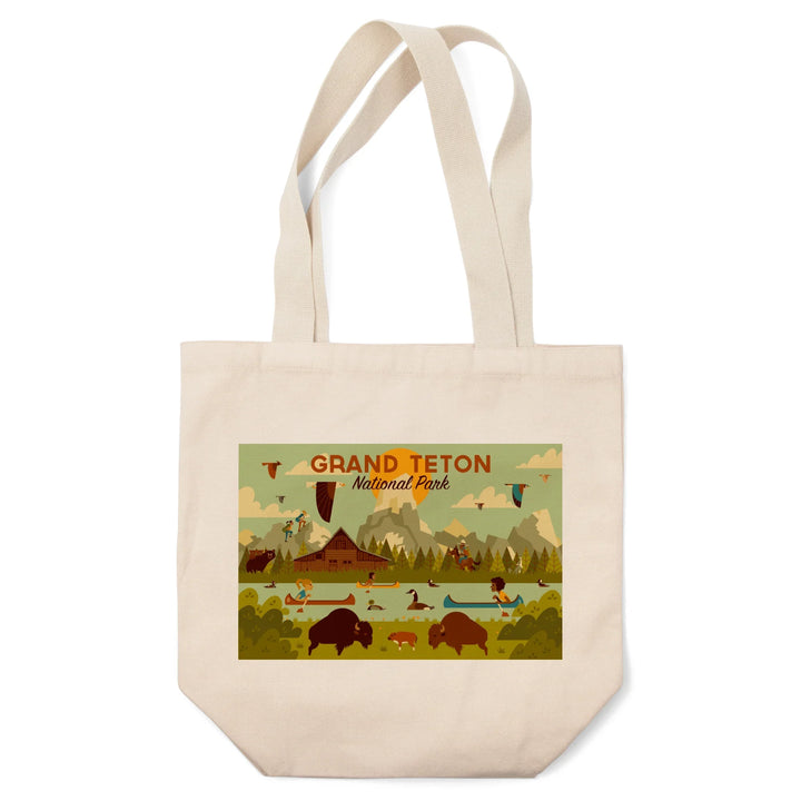 Grand Teton National Park, Wyoming, Geometric Experience Collection, Tote Bag
