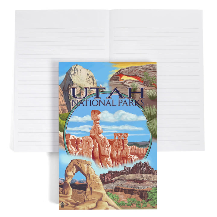 Lined 6x9 Journal, Utah National Parks, Bryce in Center, Lay Flat, 193 Pages, FSC paper