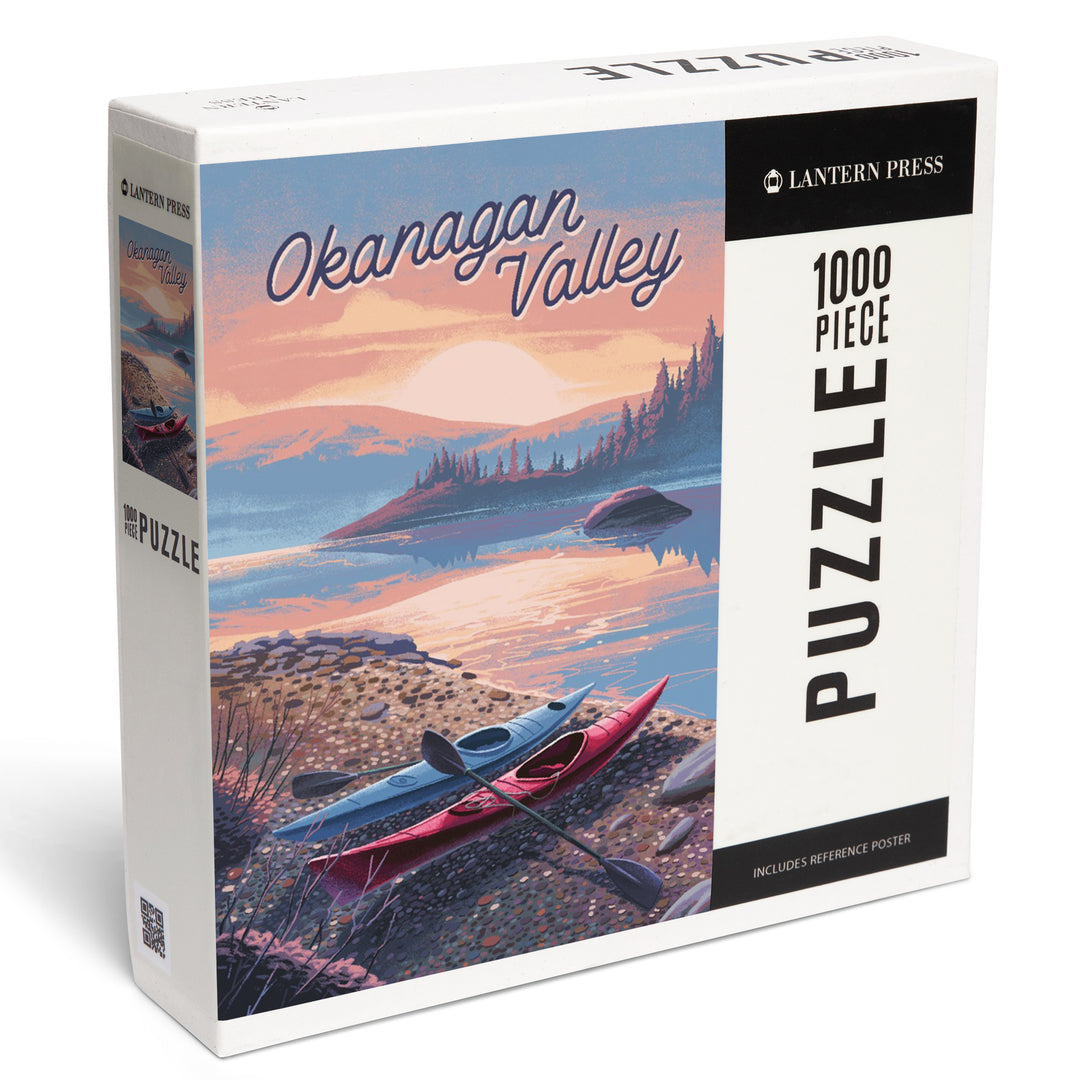 Okanagan Valley, Canada, Glassy Sunrise, Kayak, 1000 Piece Jigsaw Puzzle