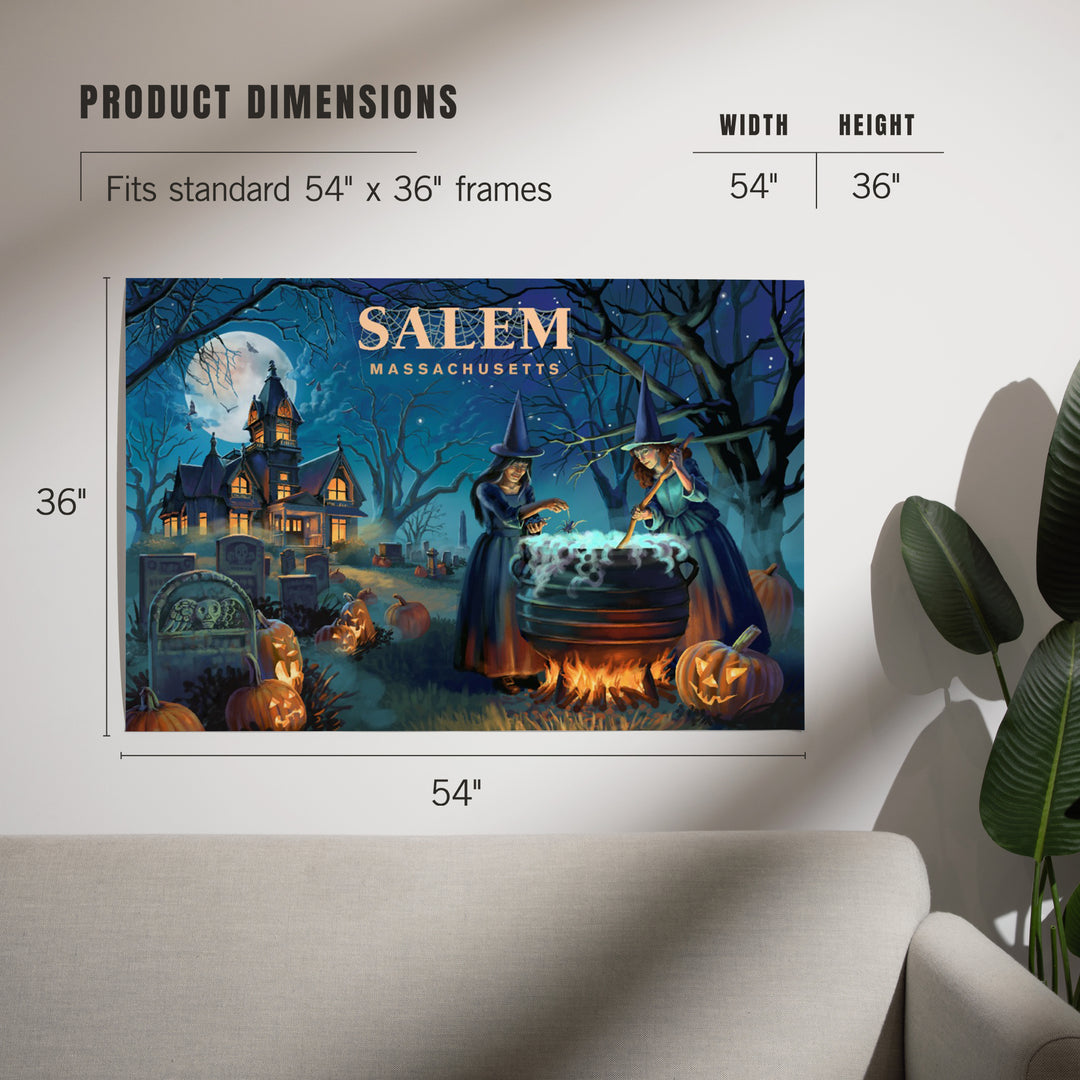 Salem, Massachusetts, Lithograph, Cemetery, Art & Giclee Prints