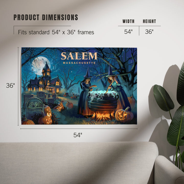 Salem, Massachusetts, Lithograph, Cemetery, Art & Giclee Prints