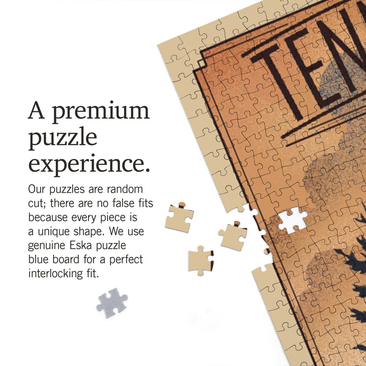 Tennessee, Mountain, Lithograph, 1000 Piece Jigsaw Puzzle