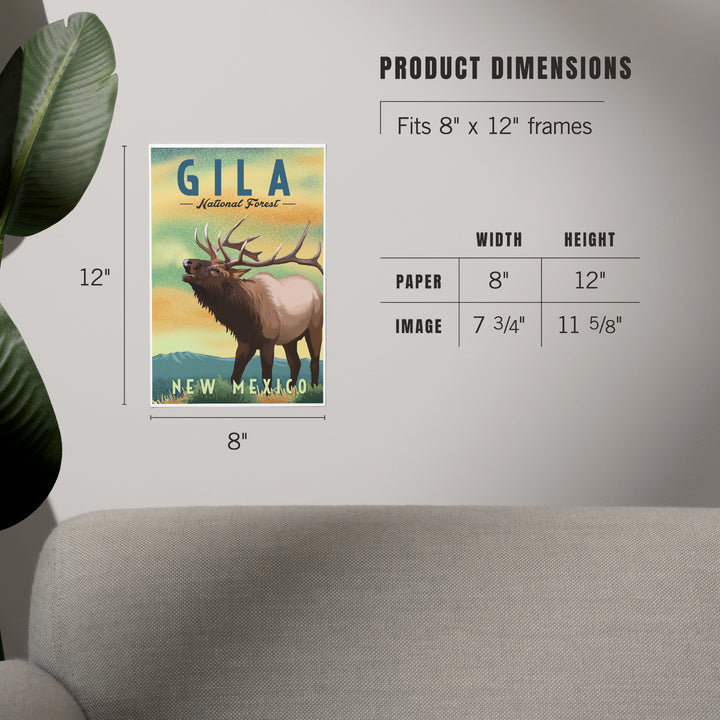 Gila National Forest, New Mexico, Elk, Lithograph, Art & Giclee Prints