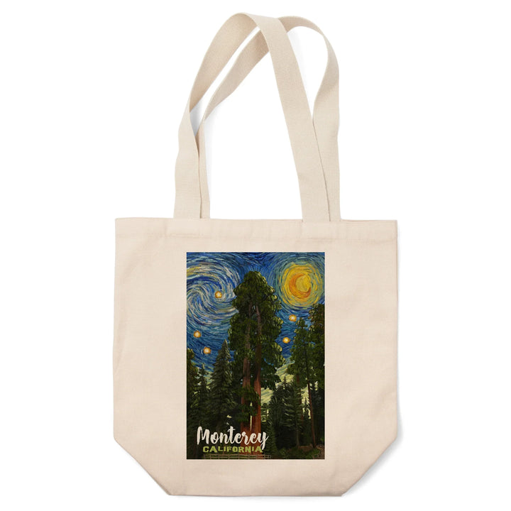Monterey, California, Starry Night National Park Series, Tote Bag