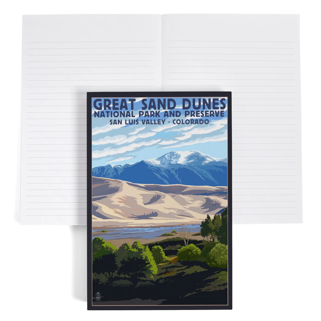 Lined 6x9 Journal, Great Sand Dunes National Park and Preserve, Colorado, Lay Flat, 193 Pages, FSC paper