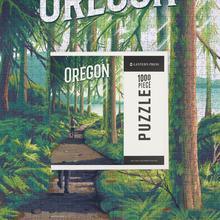 Oregon, Walk In The Woods, Day Hike, 1000 Piece Jigsaw Puzzle