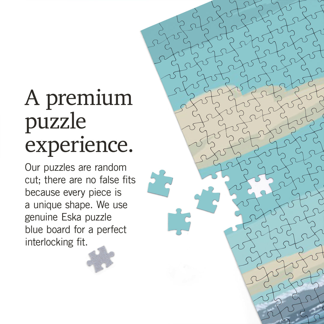 Sand Harbor, Lake Tahoe, Painterly, 1000 Piece Jigsaw Puzzle