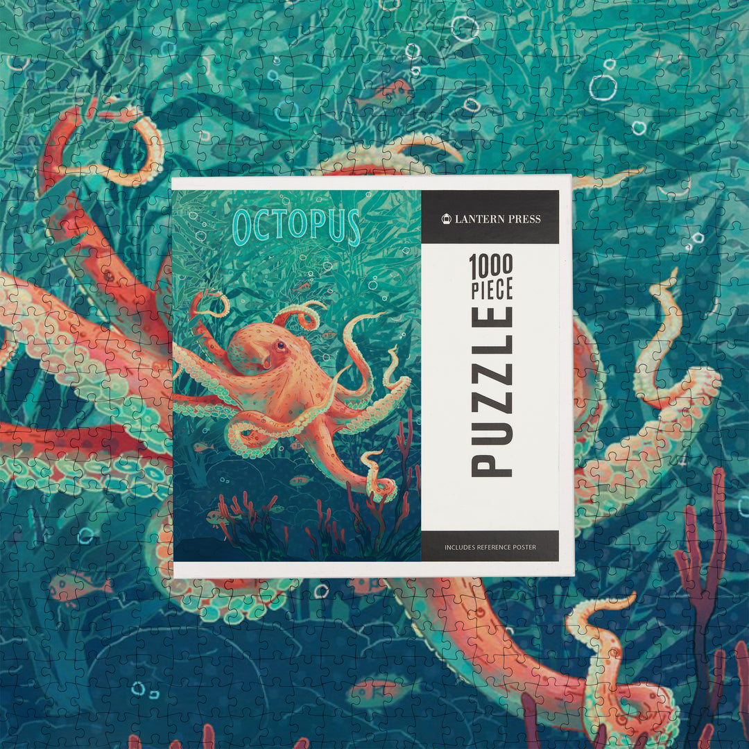 Fluid Linework, Octopus, Jigsaw Puzzle