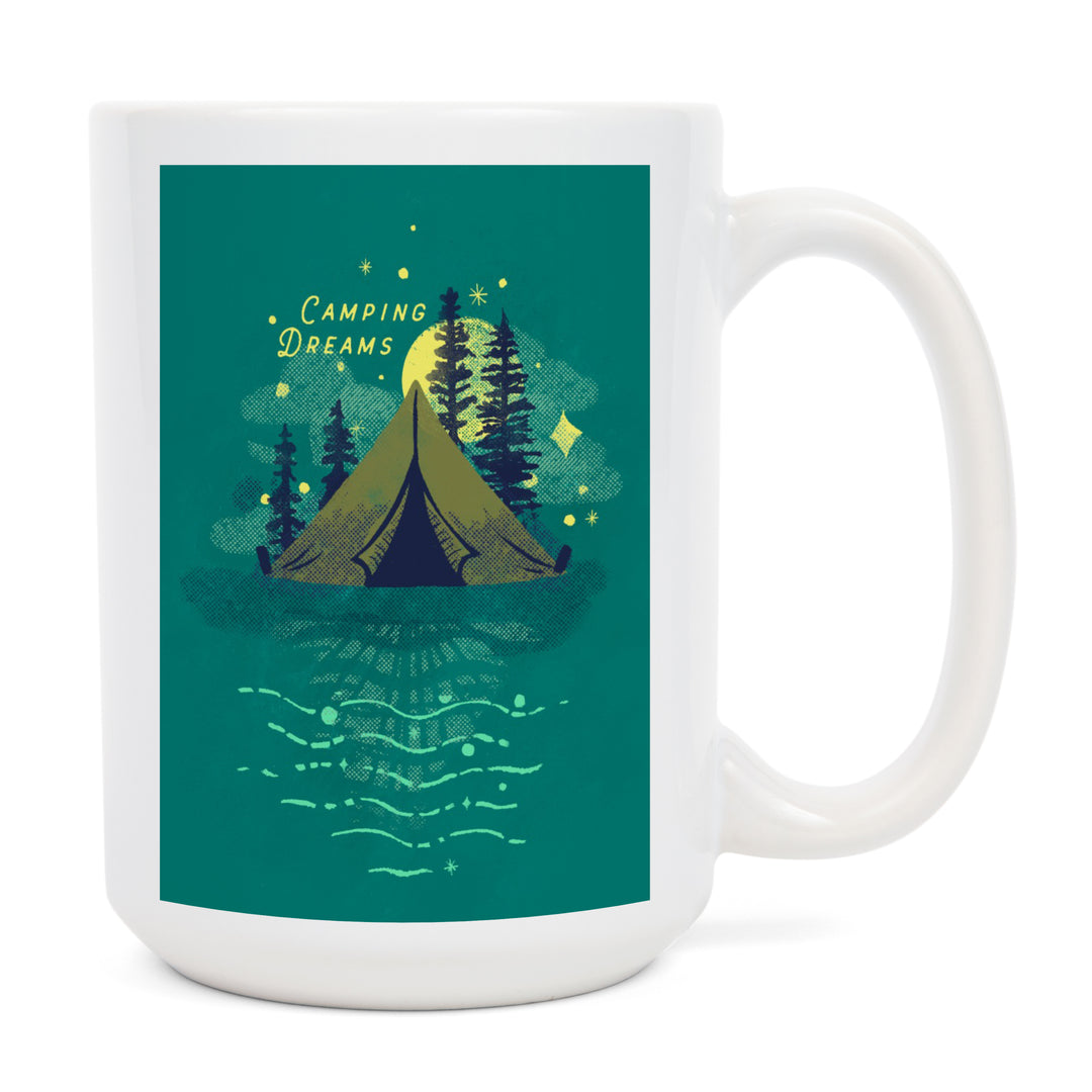 Lake Life Series, Camping Dreams, Ceramic Mug